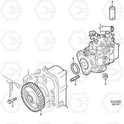 82145 Injection pump with drive EW140 SER NO 1001-1487, Volvo Construction Equipment