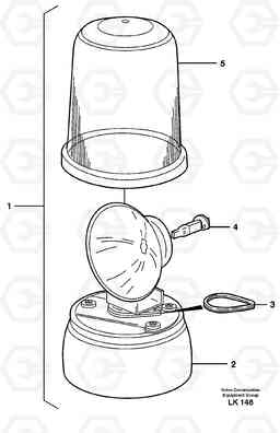 26367 Rotating beacon EW140 SER NO 1001-1487, Volvo Construction Equipment