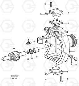 28298 Front axle, Knuckle ret EW140 SER NO 1001-1487, Volvo Construction Equipment