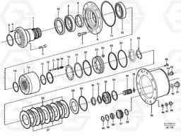 39869 Multi-disc brake, rear EW140 SER NO 1001-1487, Volvo Construction Equipment