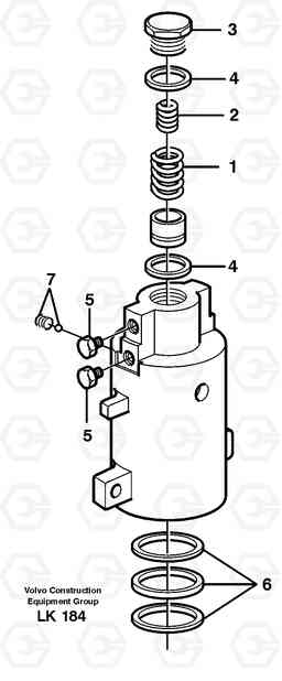 28999 Axle locking cylinder EW140 SER NO 1001-1487, Volvo Construction Equipment