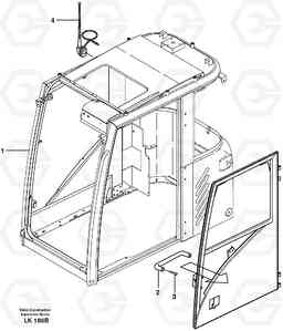 48221 Drivers cab EW140 SER NO 1001-1487, Volvo Construction Equipment