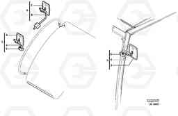 29008 Rear view mirror EW140 SER NO 1001-1487, Volvo Construction Equipment
