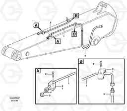 8974 Hydr. equipm. on dipper arm, X3 EW140 SER NO 1001-1487, Volvo Construction Equipment