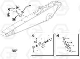 24466 Hammer hydraulics on dipper arm, return line EW140 SER NO 1001-1487, Volvo Construction Equipment