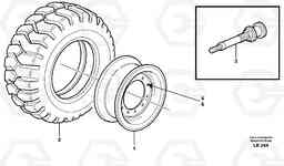 29001 Wheels, wide-base EW140 SER NO 1001-1487, Volvo Construction Equipment
