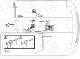 26370 Cable harnesses,upper section, L6, L7 EW140 SER NO 1001-1487, Volvo Construction Equipment