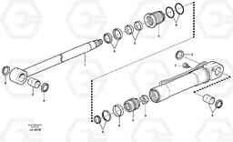 30810 Hydraulic cylinder, stabilisor EW140 SER NO 1001-1487, Volvo Construction Equipment