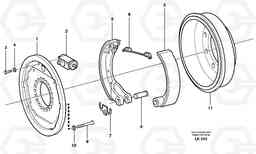 29578 Drum brake, rear EW200B, Volvo Construction Equipment