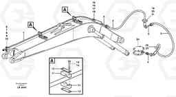 48432 Hammer hydraulics on mono boom, return line EW140 SER NO 1001-1487, Volvo Construction Equipment