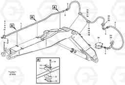 48431 Hammer hydraulics on adjustable boom, return line EW140 SER NO 1001-1487, Volvo Construction Equipment