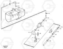 43778 Fuel system, diesel heater EW140 SER NO 1001-1487, Volvo Construction Equipment