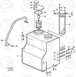 54949 Hydraulic oil tank EW140 SER NO 1001-1487, Volvo Construction Equipment