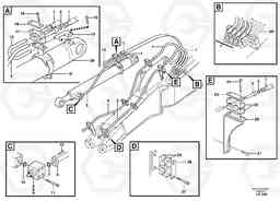 91159 Hydr. equipm. on boom, front, offset EW140 SER NO 1001-1487, Volvo Construction Equipment