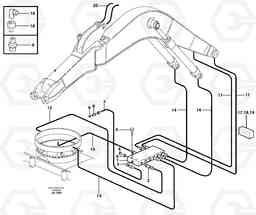 36272 Central lubrication, slewing, offset EW140 SER NO 1001-1487, Volvo Construction Equipment