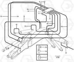 77811 Central lubrication, boom, offset EW140 SER NO 1001-1487, Volvo Construction Equipment