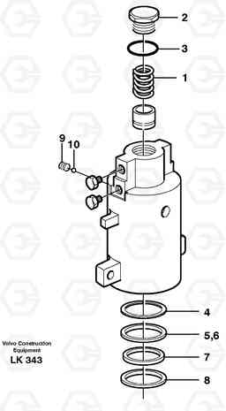 11832 Axle locking cylinder EW160 SER NO 1001-1912, Volvo Construction Equipment