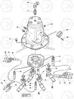 55854 Centre passage with connections and hoses Lc/short undercarriage EC230 ?KERMAN ?KERMAN EC230 SER NO - 4368, Volvo Construction Equipment