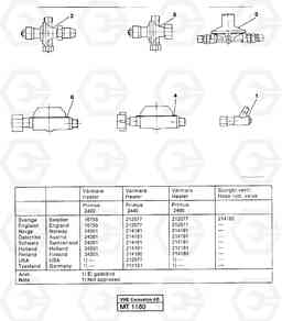 36773 Valves for engine heater EC230 ?KERMAN ?KERMAN EC230 SER NO - 4368, Volvo Construction Equipment