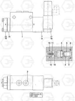 45482 Unloading valve Slew valve assembly EC230 ?KERMAN ?KERMAN EC230 SER NO - 4368, Volvo Construction Equipment