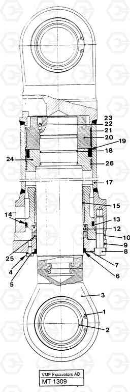 34607 Dipper cylinder materials handling equipm EC230 ?KERMAN ?KERMAN EC230 SER NO - 4368, Volvo Construction Equipment