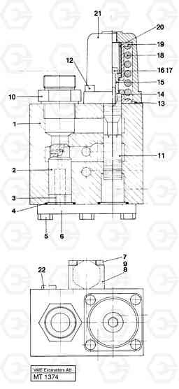 98248 Hose rupture valve EC230 ?KERMAN ?KERMAN EC230 SER NO - 4368, Volvo Construction Equipment