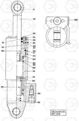 66229 Hydraulic cylinder for quick fit EC230 ?KERMAN ?KERMAN EC230 SER NO - 4368, Volvo Construction Equipment