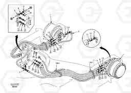 10068 Turning joint line, turning joint to travel motor EC210, Volvo Construction Equipment