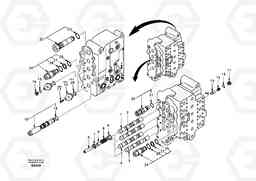 42813 Main control valve, swing and option and dipper arm and travel Lh EC210, Volvo Construction Equipment