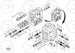 58696 Main control valve, boom and bucket and travel Rh EC210, Volvo Construction Equipment