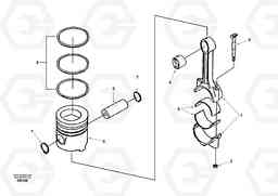 17824 Connecting rod and piston EC240, Volvo Construction Equipment