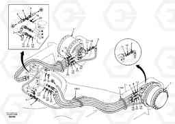 10339 Turning joint line, turning joint to travel motor EC240, Volvo Construction Equipment