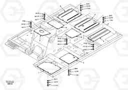 5716 Hatches under engine, hydr.pumps, cooler, m.valve and fuel tank. EC240, Volvo Construction Equipment