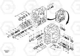 19219 Main control valve, boom and bucket and travel Rh EC240, Volvo Construction Equipment