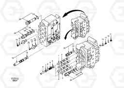 42822 Main control valve, swing and option and dipper arm and travel Lh EC240, Volvo Construction Equipment