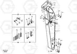 41095 Dipper arm and grease piping without piping seat EC240, Volvo Construction Equipment