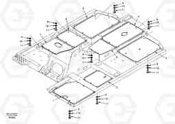 7706 Hatches under engine, hydr.pumps, cooler, m.valve and fuel tank. EC140, Volvo Construction Equipment