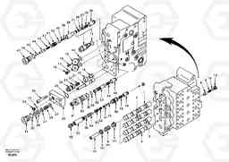 101576 Main control valve, swing and option and dipper arm and travel Lh EC140, Volvo Construction Equipment