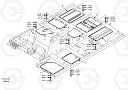 6664 Hatches under engine, hydr.pumps, cooler, m.valve and fuel tank. EC290, Volvo Construction Equipment