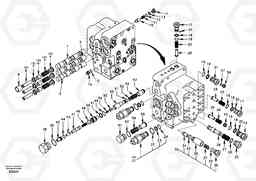 38900 Main control valve, boom and bucket and travel Rh EC290, Volvo Construction Equipment