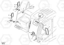 41463 Rear view mirror EC360, Volvo Construction Equipment