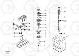 50802 Remote control valve pedal, travel motor EC360, Volvo Construction Equipment