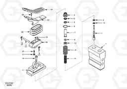 50803 Working hydraulic, remote control valve pedal for hammer and shear EC360, Volvo Construction Equipment