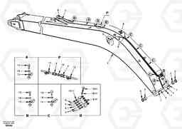 33969 Boom and grease piping, super long EC360, Volvo Construction Equipment