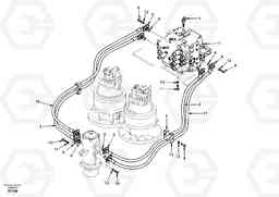 78326 Turning joint line, control valve to turning joint EC460, Volvo Construction Equipment