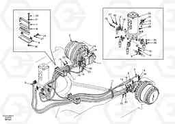 92428 Turning joint line, turning joint to travel motor EC460, Volvo Construction Equipment