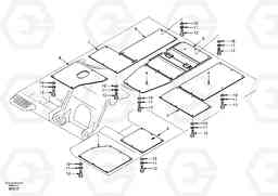 13190 Hatches under engine, hydr.pumps, cooler, m.valve and fuel tank. EC460, Volvo Construction Equipment