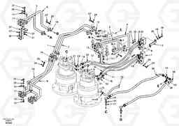 54884 Hydraulic system, control valve to boom and swing EC460, Volvo Construction Equipment
