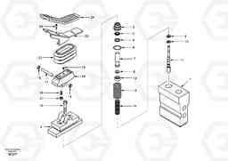 50806 Working hydraulic, remote control valve pedal for hammer and shear EC460, Volvo Construction Equipment