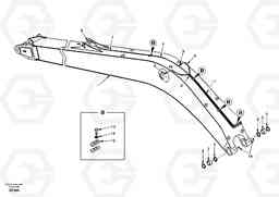 35660 Boom and grease piping, super long EC460, Volvo Construction Equipment